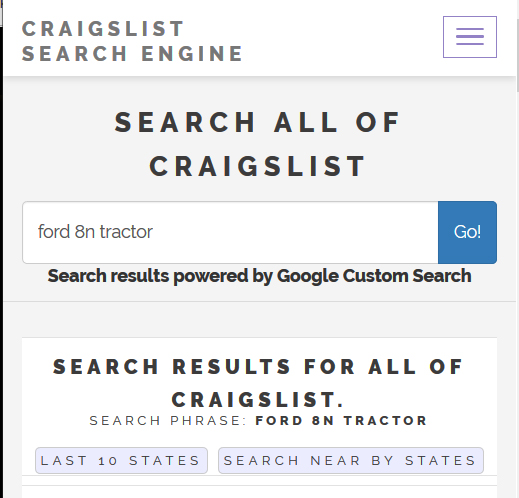 Image of craigslist searchengine 2007 - 2019